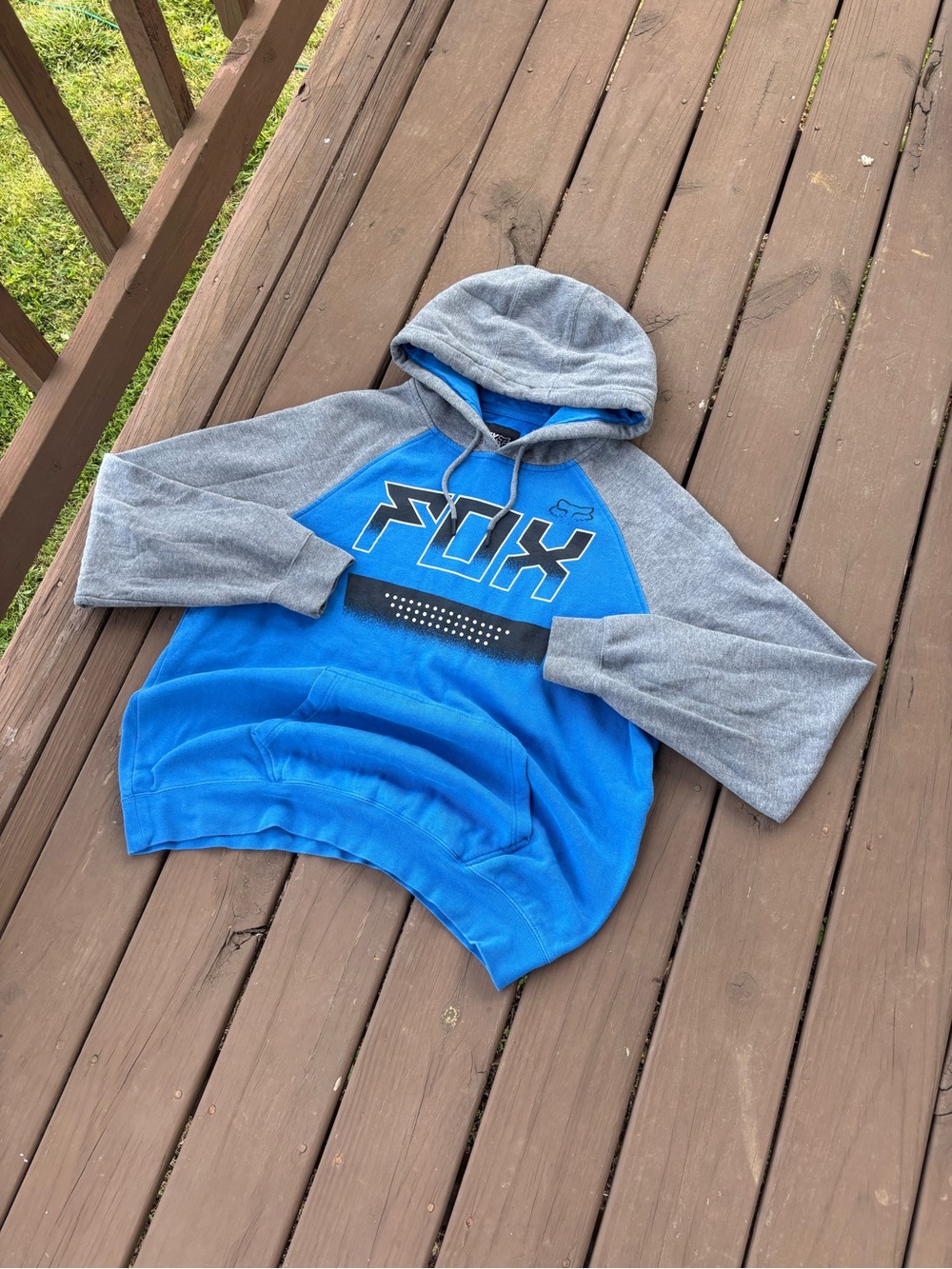 Fox Racing Blue Gray Hoodie XL